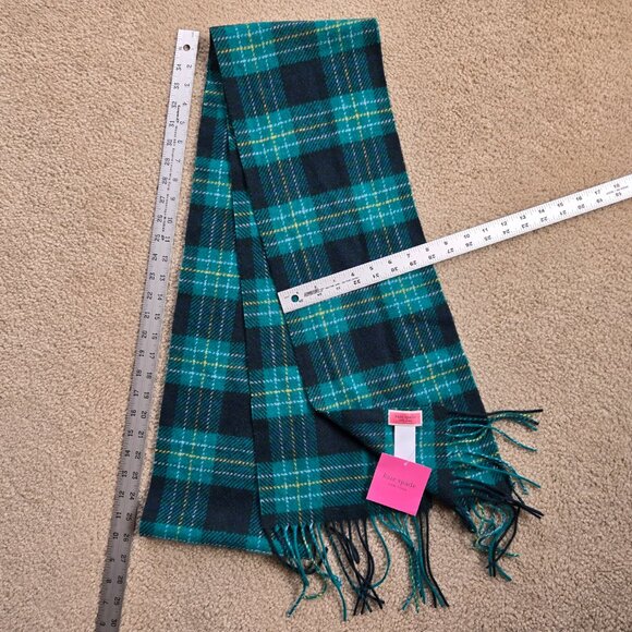 kate spade Accessories - NWT Kate Spade 100% Wool Greenhouse Plaid Scarf